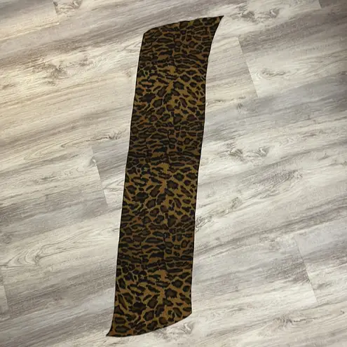 Leopard Print Black Brown Tan Sheer Lightweight Women's Scarf Multiple