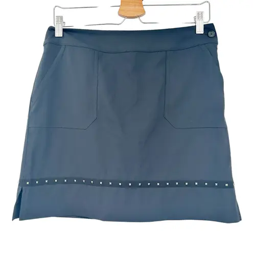 EP New York Active Studded Embellished Built In Shorts Golf Skort Size 2 Navy Blue