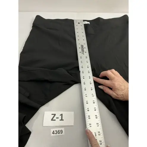 Womans Avenue Pull On Cropped Pants 18 P Black Stretch Size 18P