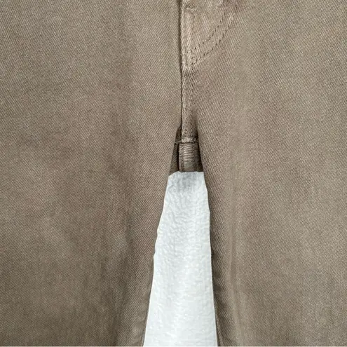 Mother High Waisted Rascal Ankle Step Fray jeans Capers 27 Green