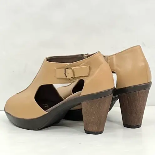 Senita Athletics Sanita Begonia Peep Toe Leather Heeled Sandals