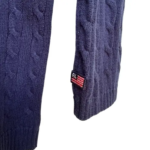 Polo Jeans Co. Ralph Lauren Navy Cable Knit Sweater – Size L Blue Size L