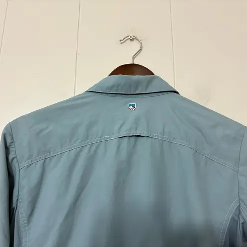 Kuhl Invoke Long Sleeve Shirt Women’s Size L Blue | Outdoor Hiking Travel Top