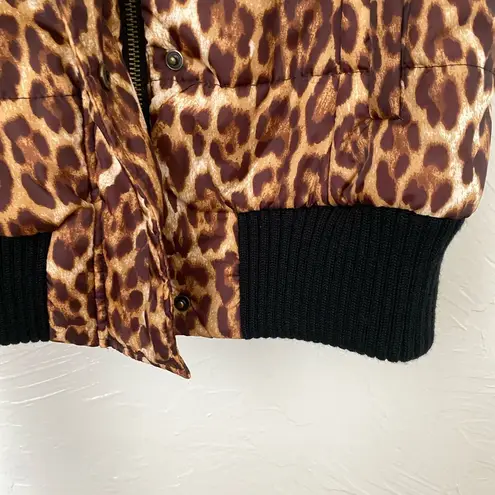 BCBGMAXAZRIA  leopard quilted puffer vest▪️size S