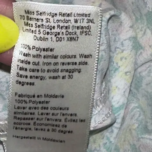 Miss Selfridge Sleeveless Jumpsuit Women's Size 6 Floral Print Tie Shoulder NWT