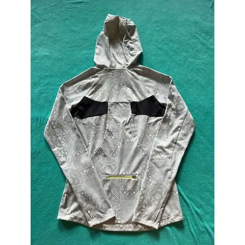Mondetta Full Zip Up Long Sleeve Gray/ Yellow Hooded Jacket Women's Size Small
