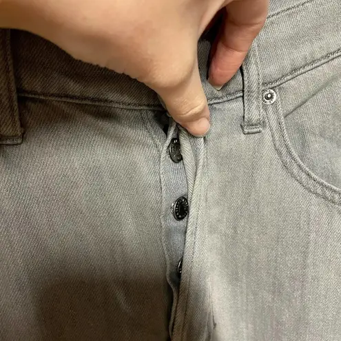 Veronica Beard Blake High Waist Straight Leg Jeans Winter Grey Size 30