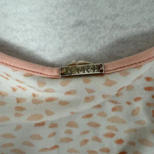 Lake Pajama Top Womens Large White Pink Pima Cotton Rebecca Atwood Sleep Shirt