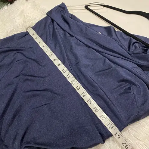 Cynthia & Sahar Luz Luxe Satin Stretch Formal Gown in Midnight Navy Size XXL