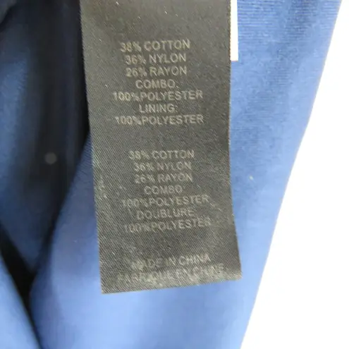 Cynthia Steffe Blue Chambray Denim Floral Lace Sweetheart Midi Dress Size 2