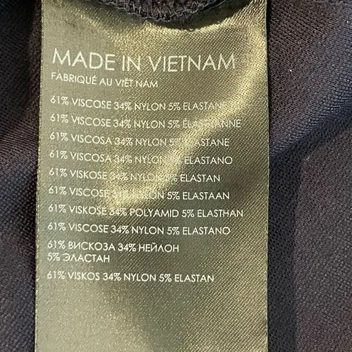 Club Monaco Navy Blue Ruched Pullover Crew Neck Sleeveless Dress Size M