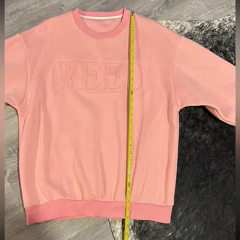 💕Leaf Crewneck and Sweatshirt(Size:L)💕 Pink Size L