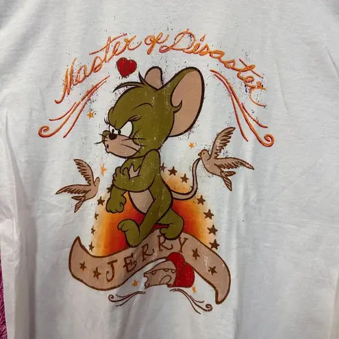 Tom & Jerry Master of Disaster Jerry the Mouse Cartoon Tee L