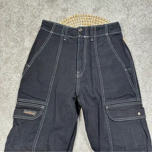 BDG  Urban Outfitters High Waisted Skate Jeans Cargo Baggy Washed Black Denim 28