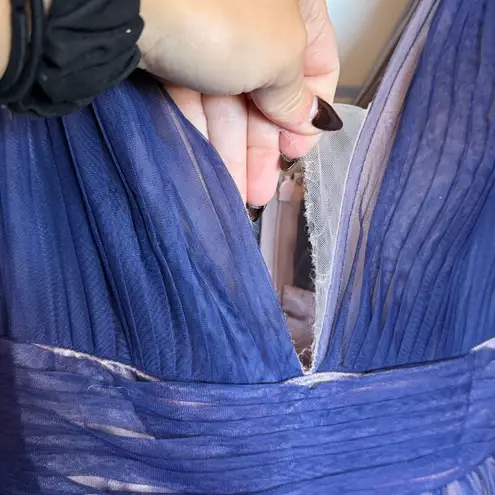 Mac Duggal NWT Ieena Sleeveless Ombre Tulle Ball Gown - 20221 Indigo Ombre