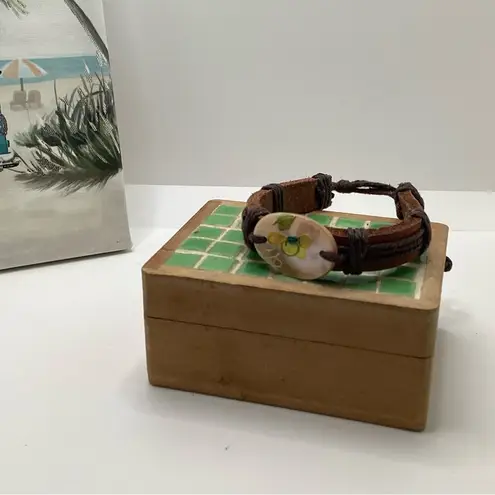 Boho leather bracelet Brown