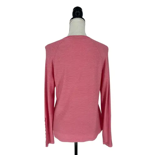 J. McLaughlin Janie Sweater in Peony/Fuchsia Stripe