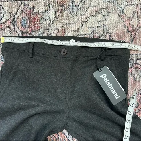 Betabrand NWT Classic Dress Pant Yoga Pants Straight Leg Charcoal Medium Petite