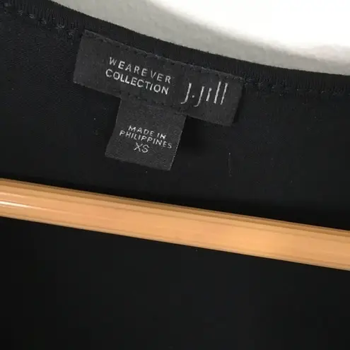 J. Jill Wearever Collection Midi Shift Dress Side Slit Color Block Knit … Gray Size XS