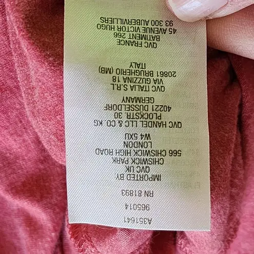 LOGO By Lori Goldstein LOGO Lori Goldstein Strawberry Heather Jersey Knit Jumpsuit Size Large