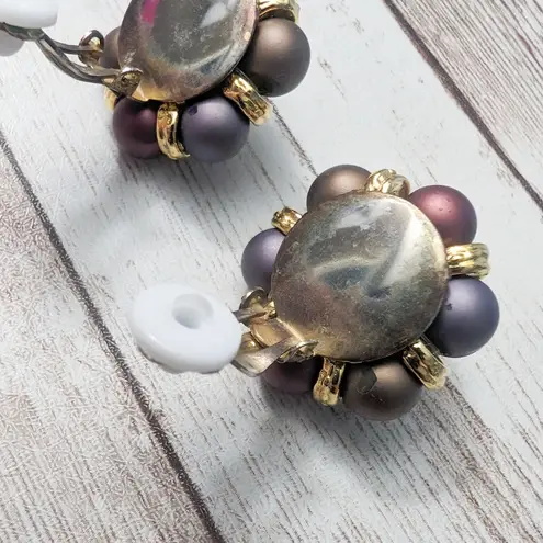 Vintage Clip On Earrings Pretty Cluster