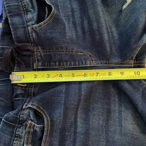 Ymi Distressed Denim Jogger Blue Jeans Womens Size Small Pull-On