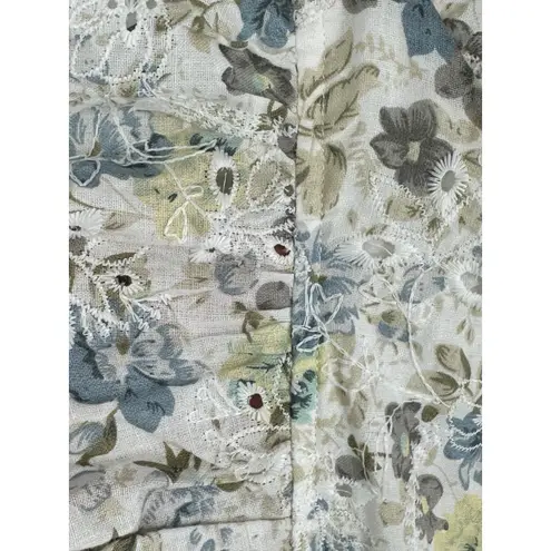 En Saison Eliza Floral Dress Size Small Midi Ruffle Tiered Eyelet