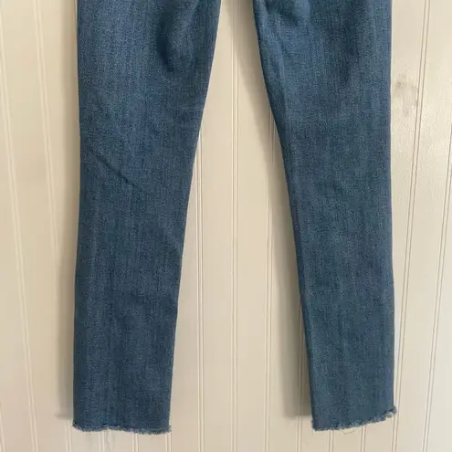 MOTHER The Mid Rise Dazzler Ankle Fray in Riding the Cliffside Jeans Size 24 Blue