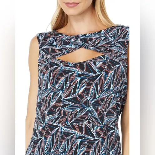 H by Halston NEW H Halston Sea Grass Black Twist Detail Midi Dress Size Medium