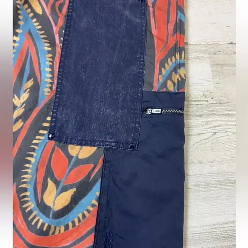 Free People  Patchwork Boho Nylon Blend Wide Leg Jumpsuit Sz S open back - Image 14