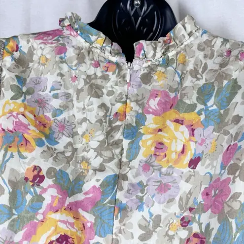 SEA NEW YORK Ines Pastel Floral Keyhole Mini Dress Ruffles Size 2