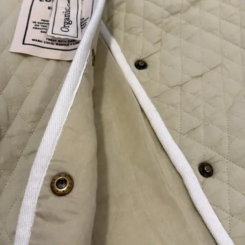 NWT Emerson Fry India collection India quilted coat buttercream sage organic XS Green