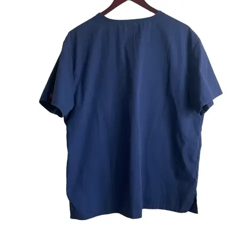 Dickies Mens Scrub Top L Blue Casual Standard Medical Uniform Nurse Workwear