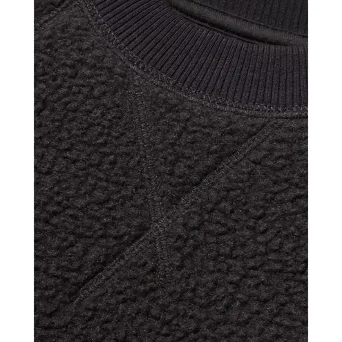 Everlane  The ReNew Fleece Raglan Sweatshirt in Black Small New Womens Teddy - Image 4