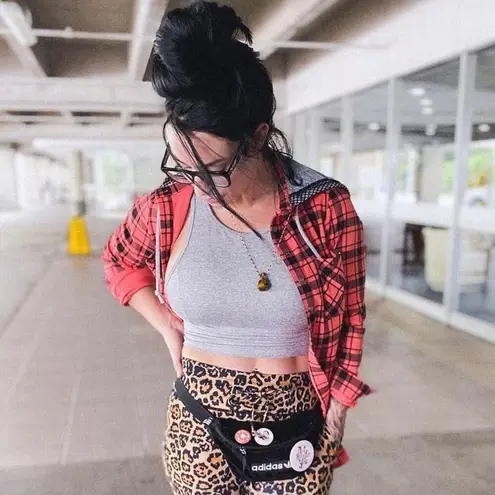 Celestial Bodiez CB Collective Riot Tank Gray Crop Tank Top / Sports Bra Medium