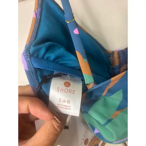 Shade & Shore  Women's Colorful Crop Bikini Top Small - Image 3