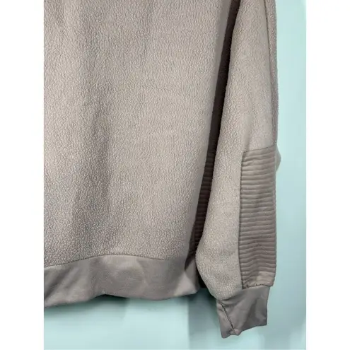 Tahari Sport Sweatshirt Athleisure Back Zip Sherpa Long Sleeve Size 1X