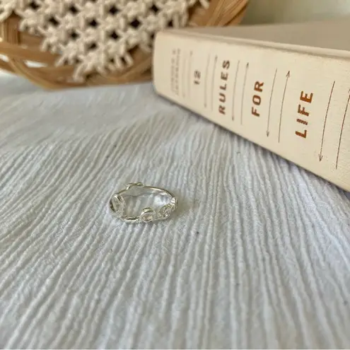 Love Heart Abstract Silver Ring Vintage Cleangirl Minimal Simple Neutral Promise Jewelry