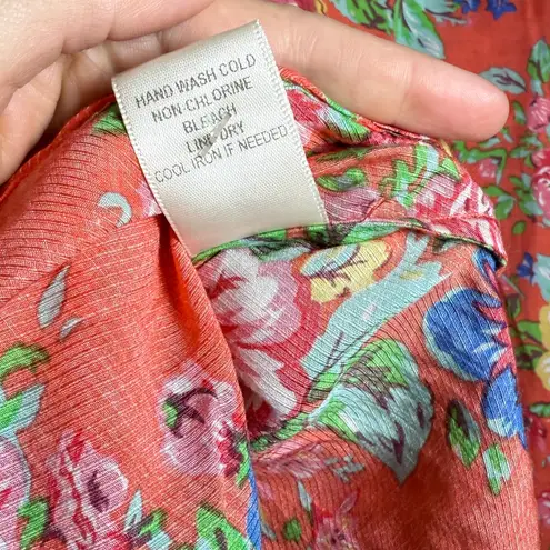 Arrata Silent Journey NWOT Girls Are Young Button Down Mesh Embroidered Top XL Pink