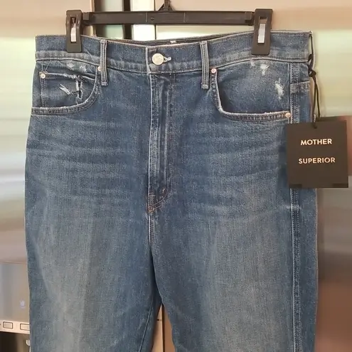 đź’•MOTHER SUPERIORđź’• High Waisted Smokin Double Ankle Jeans Broken Record 32 NWT Blue - Image 14