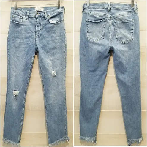 Free People {28}  Great Heights Distressed Frayed Jeans