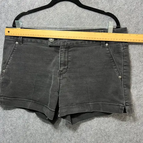 d. jeans New York Gray Denim Shorts Womens 16P Mid Rise Stretch Casual