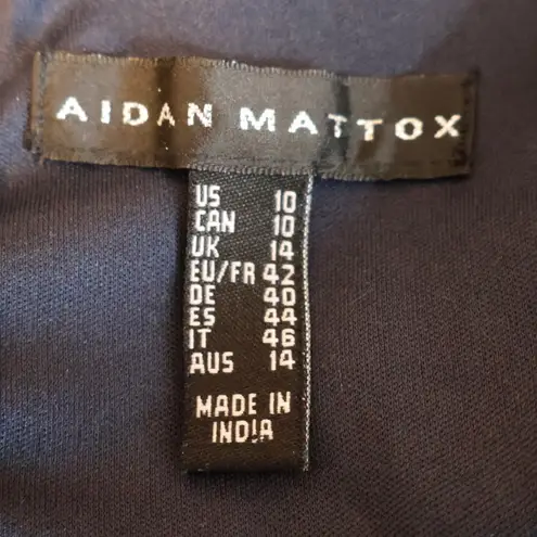 Aidan Mattox Beaded Flutter Sleeve Dress Mother of the Bride Evening NYE Size 10