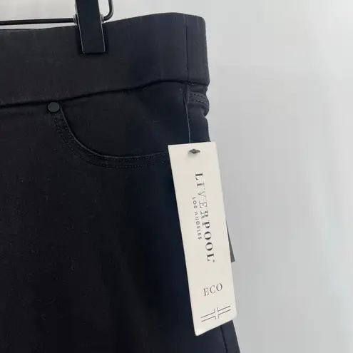 Liverpool Eco Pull On Pants Size 12/31 NWT Black Rinse Stretch Denim Cotton