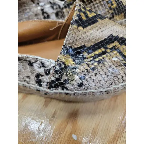 Kurt Geiger Morella Flats Women's 6 Multicolor Leather Slip On Snake Print S10