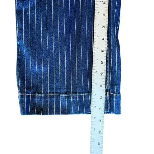 Hydraulic Striped High Rise Ankle Wide Leg Women's Jeans Size 16