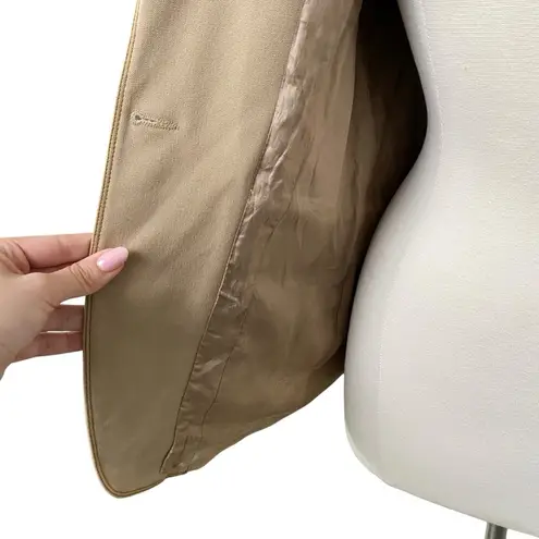 Vertigo Paris Tan Blazer With Contrast Stitching Made In France Size Large