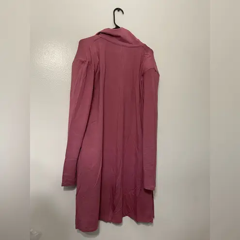 NWT Dai Moda Women's Pink Notch Lapel Knit Duster | Size: Large