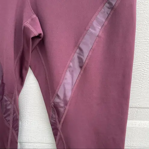 Gap  Fit Womens Leggings Crop Maroon Athletic Eclipse Large