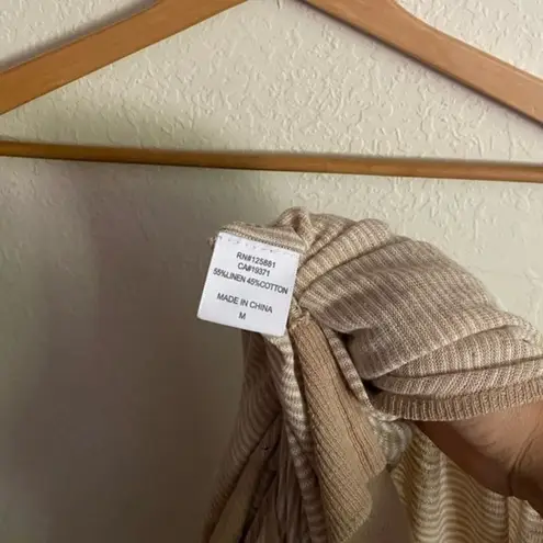 Brochu Walker tan & white striped shirt